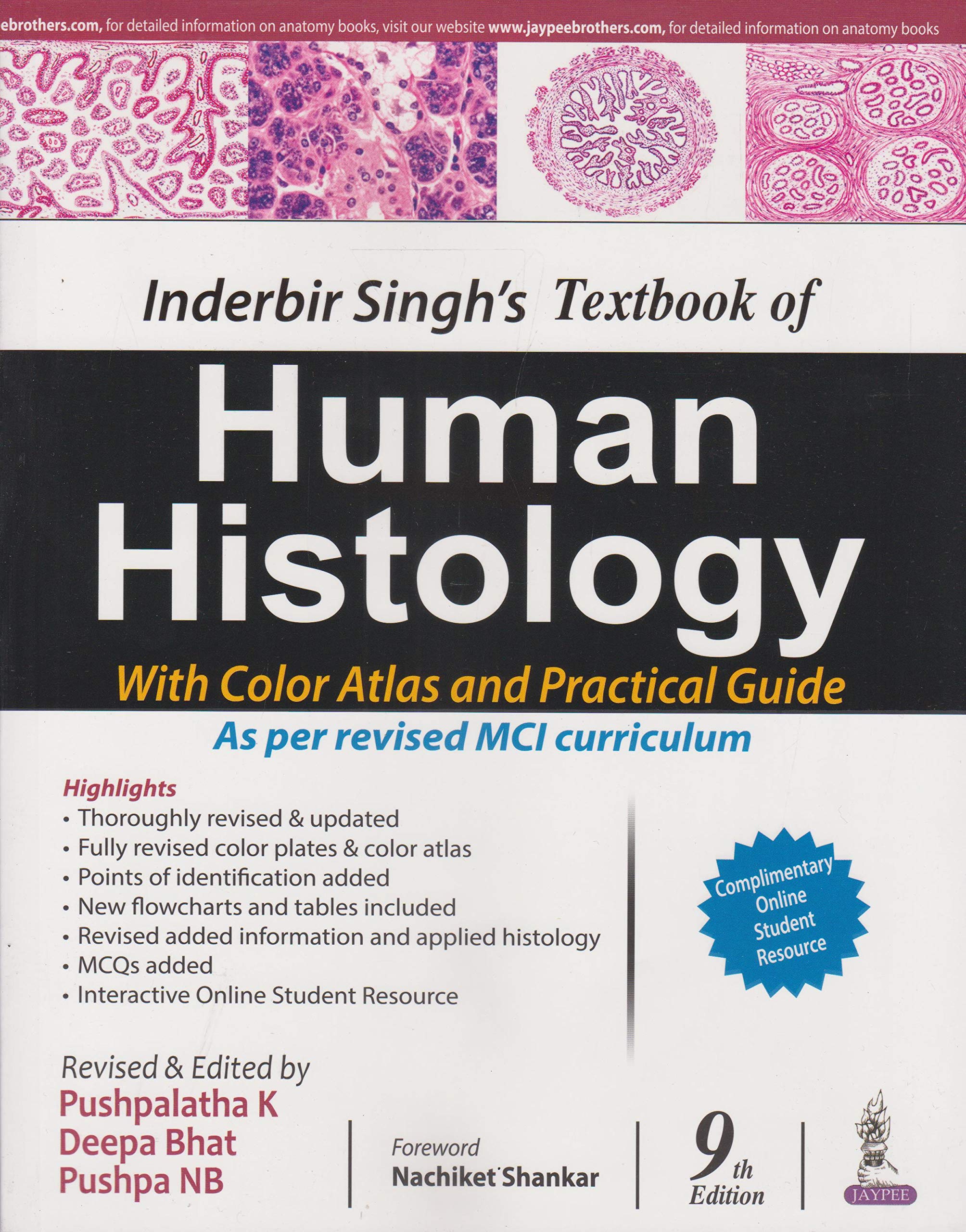 Inderbir Singh textbook of Human Histology